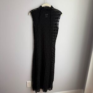 Free People Black Lace Maxi Dress